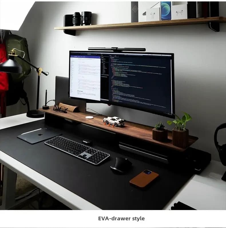 ជើងទម្រ Monitor មានថតដាក់សម្ភារៈ